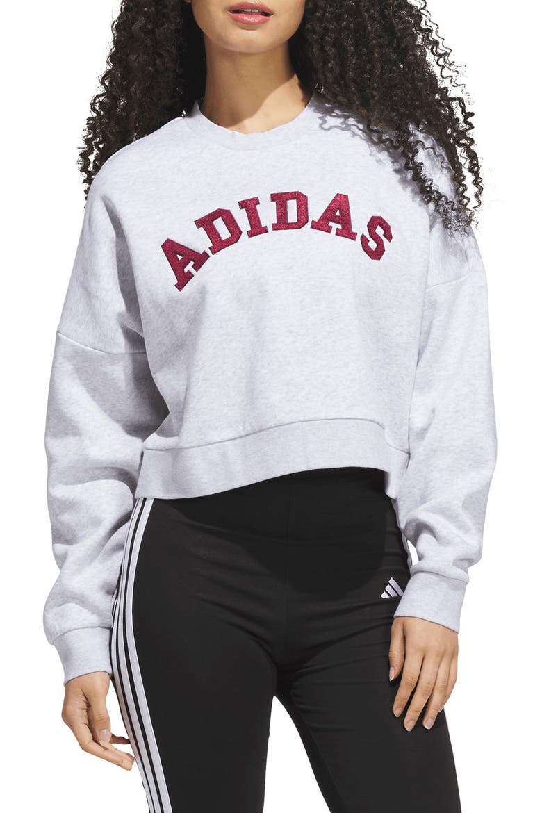 Arched Logo Graphic Sweatshirt, Main, color, LIGHT GREY HEATHER