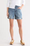 Vigoss Rolled Cuff High Waist Denim Shorts