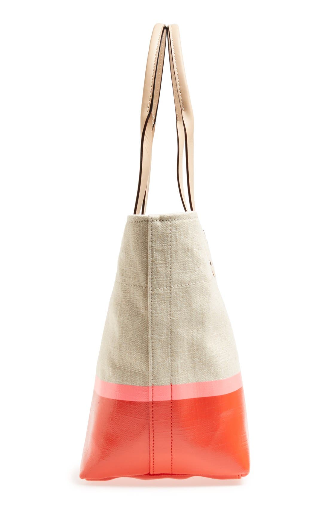 'word to the wise - francis' tote, Alternate, color, SURPRISE CORAL/ MARASCHINO