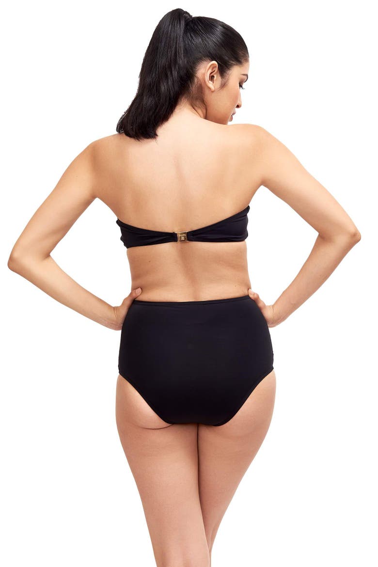 Giovanna Bandeau Bikini Top, Alternate, color, Black