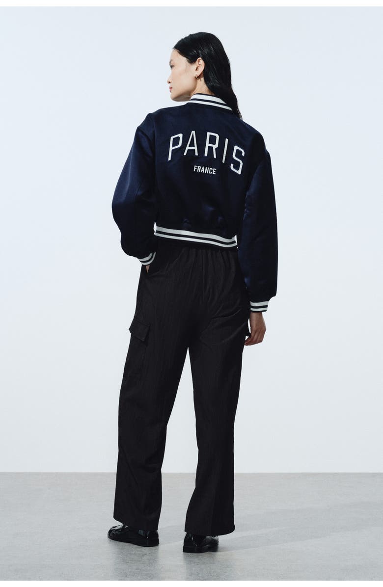 H&M Wide Cargo Trousers, Alternate, color, 