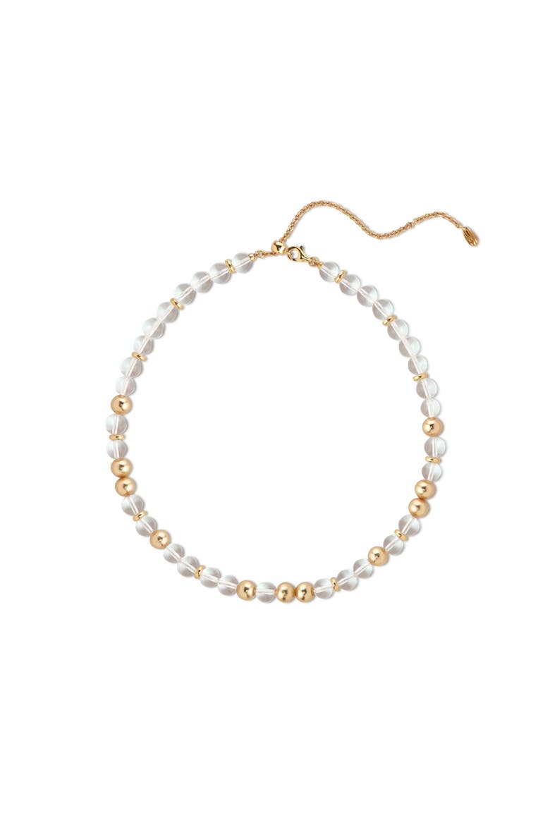 Eden Seed Dew Necklace, Main, color, Gold & Crystal Clear