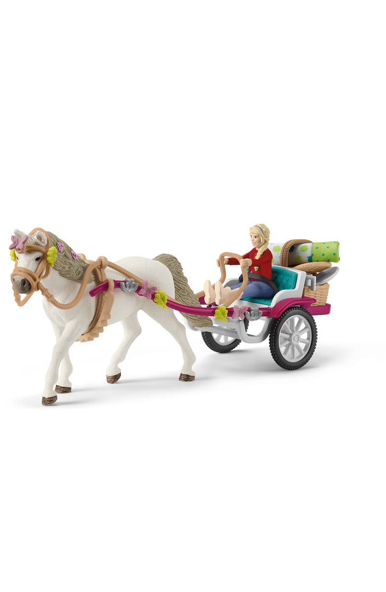 Schleich Horse Club, Small Carriage For The Big Horse Show Toy, Alternate, color, Multicolored