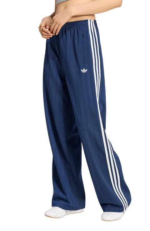 Pinstripe Wide Leg Track Pants