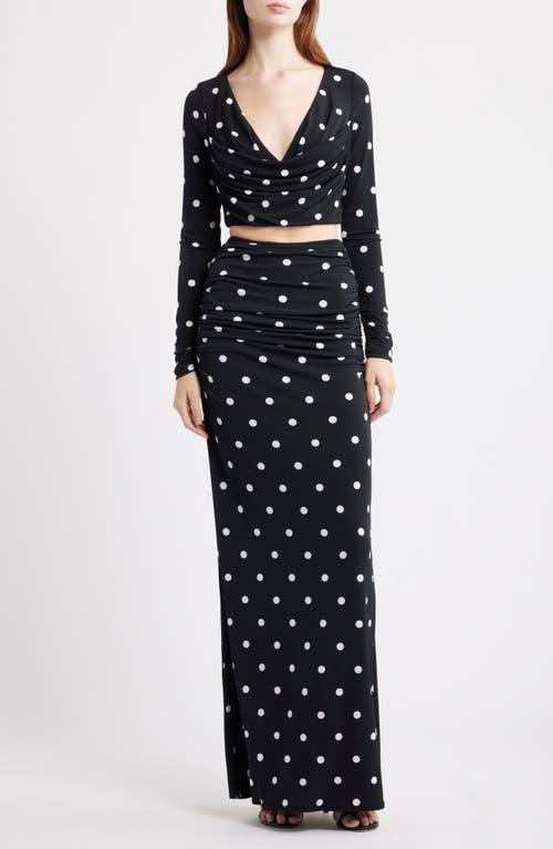 Black Halo Rafaela Two-Piece Crop Top & Maxi Skirt Set in Spotlight at Nordstrom, Size 4