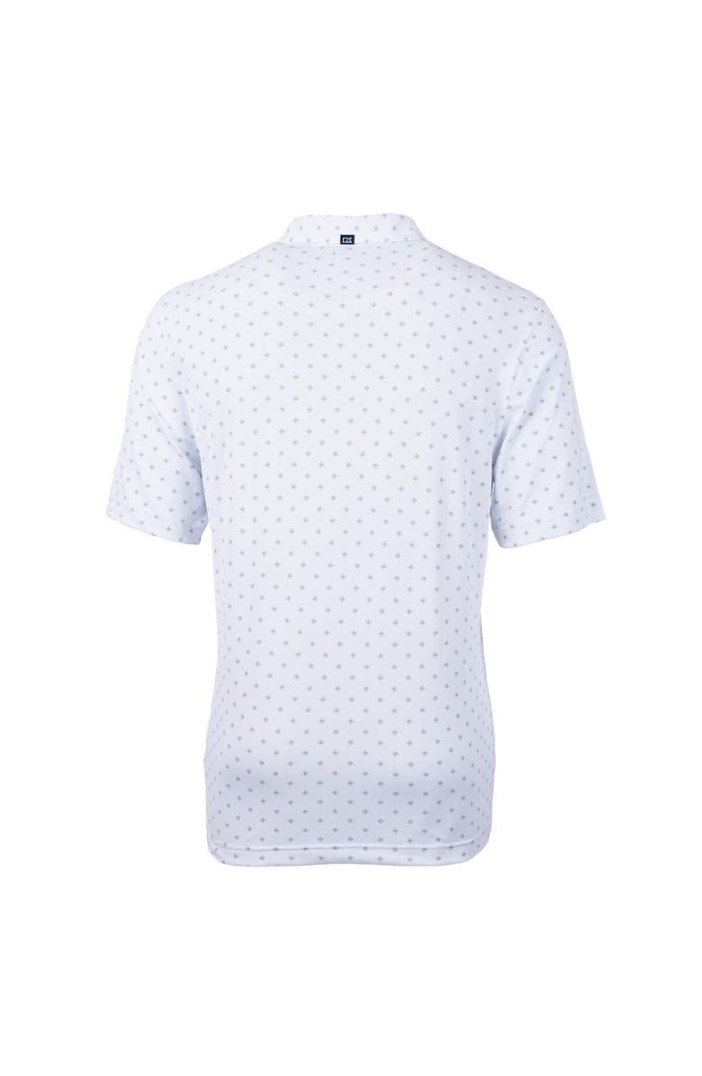 Cutter & Buck Men's Cutter & Buck White Detroit Lions Throwback Logo Virtue Eco Pique Tile Recycled Polo, Alternate, color, White