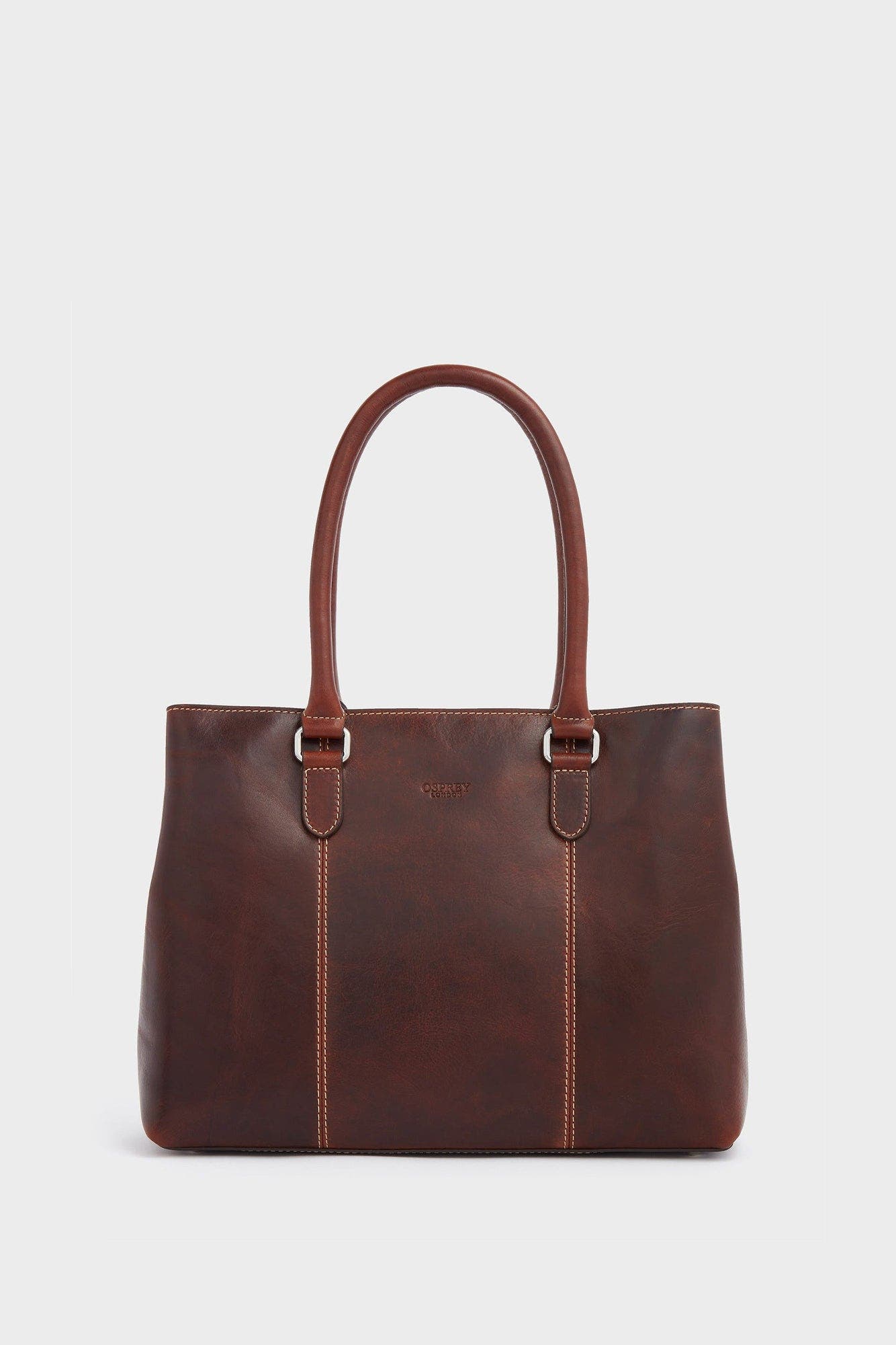 Osprey London The Madden Leather Shoulder WorkBag, Alternate, color, Chestnut