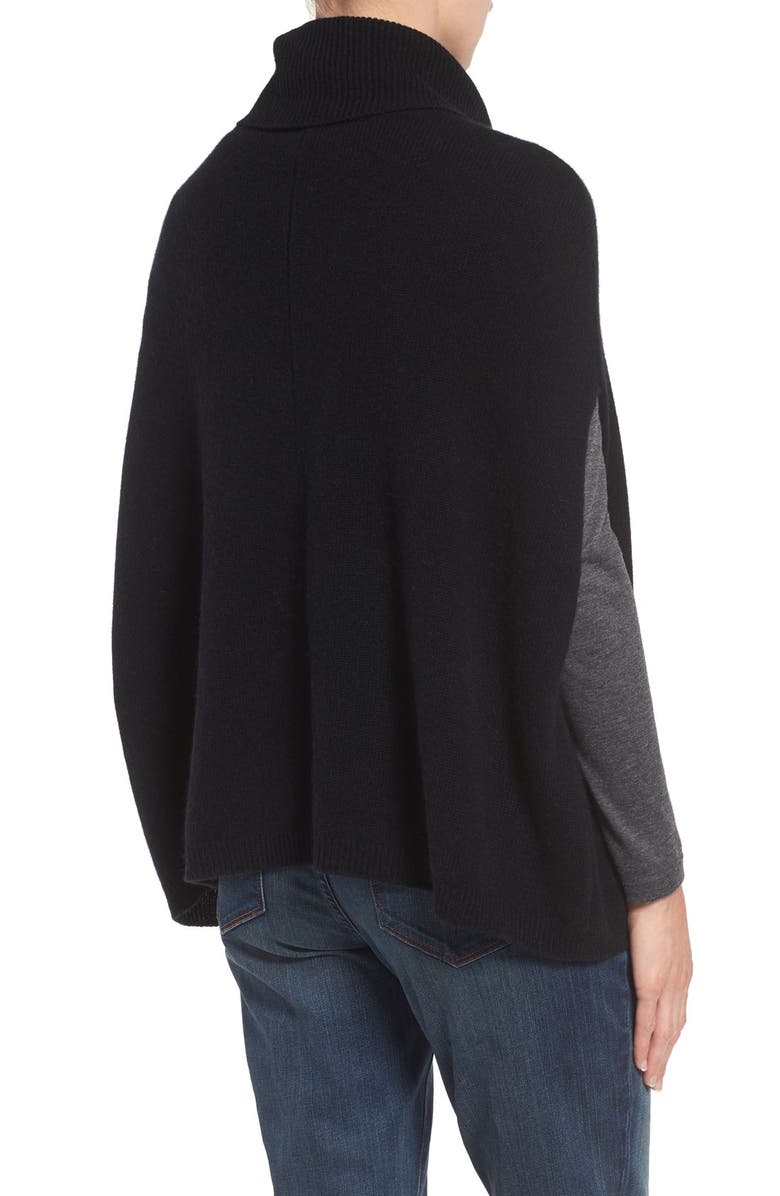 Halogen<sup>®</sup> Knit Cashmere Turtleneck Poncho, Alternate, color, 
