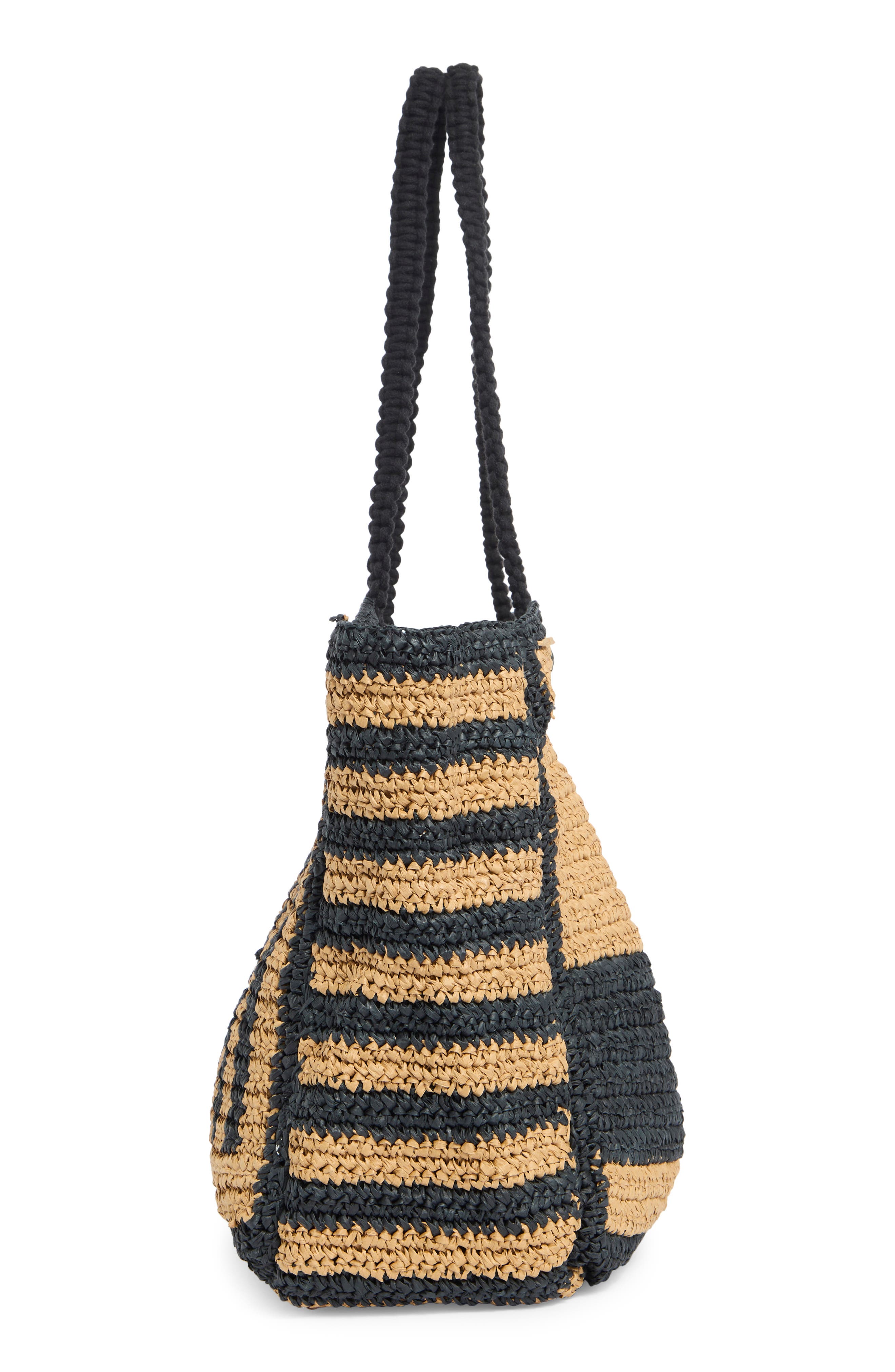 Collection XIIX Stripe Raffia Tote Bag, Alternate, color, Natural Multi