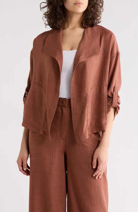 MAX STUDIO Textured Drape Jacket