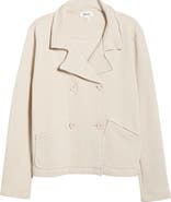 Splendid Double Breasted Cotton French Terry Blazer