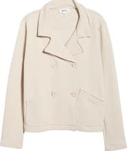 Splendid Double Breasted Cotton French Terry Blazer