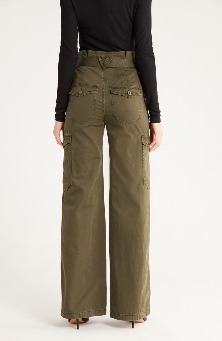 Veronica Beard Damara Belted Wide Leg Cargo Pants, Alternate, color, Cypress