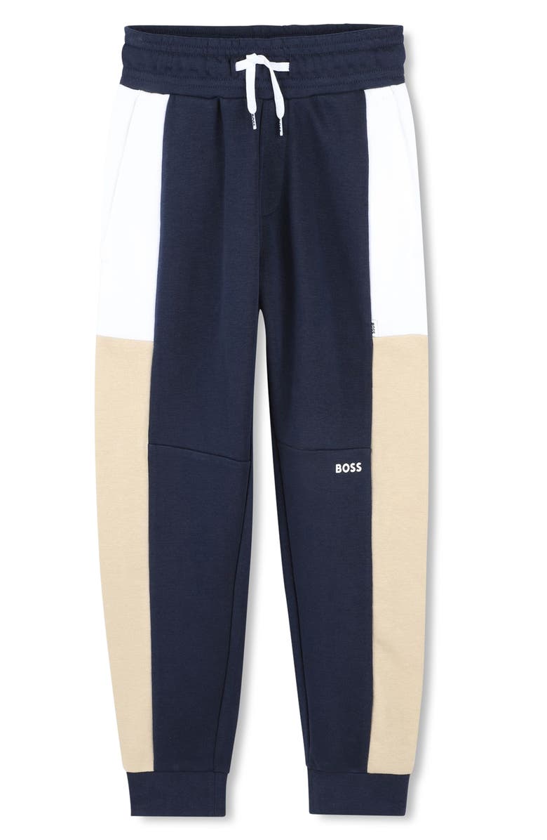 BOSS Kidswear Kids' Colorblock Joggers, Main, color, 