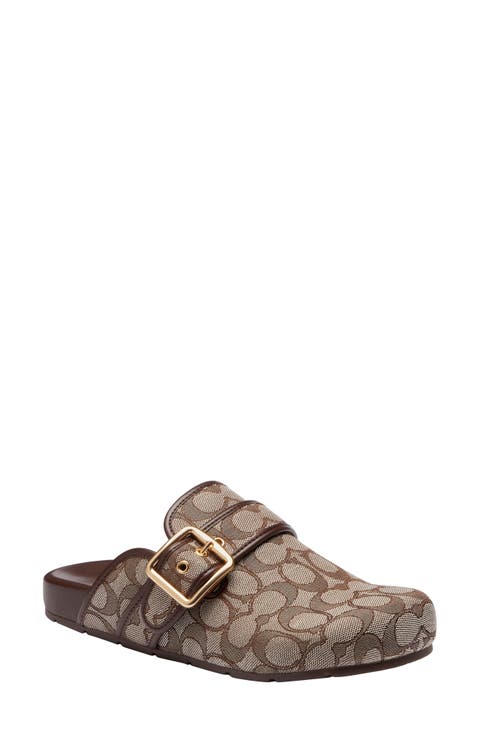 Archival Signature Jacquard Buckle Clog (Women)