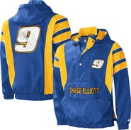 STARTER Men's Starter Royal/Yellow Chase Elliott Impact Half-Snap Pullover Jacket