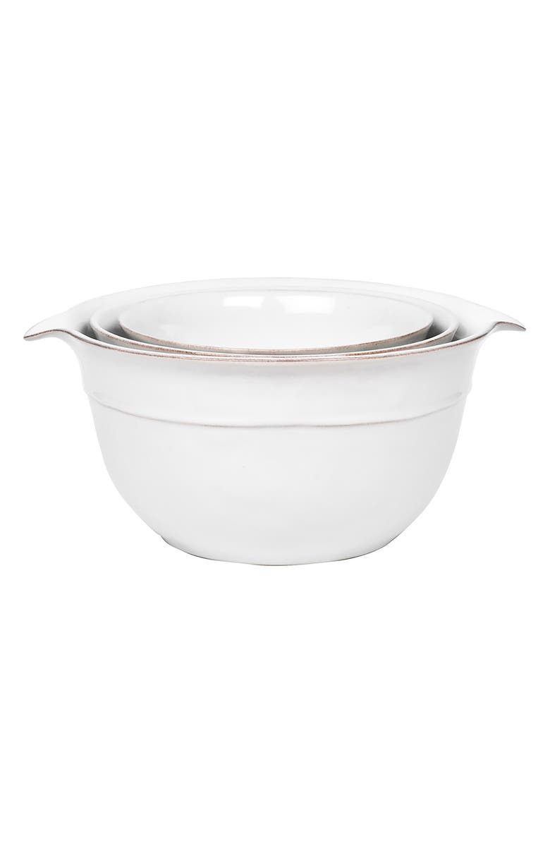 Juliska Puro Set of 3 Serving Bowls, Main, color, Whitewash