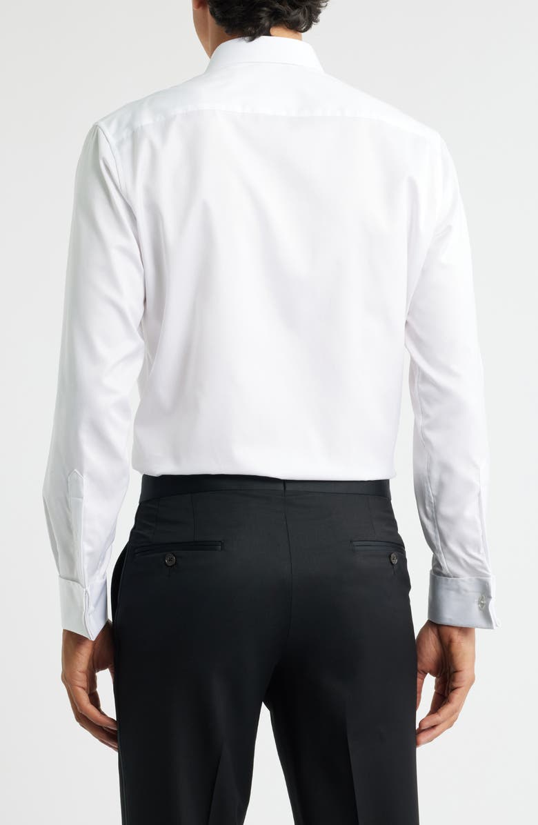 1863 by Eterna Luxury Pleat Front Non-Iron Dress Shirt, Alternate, color, White