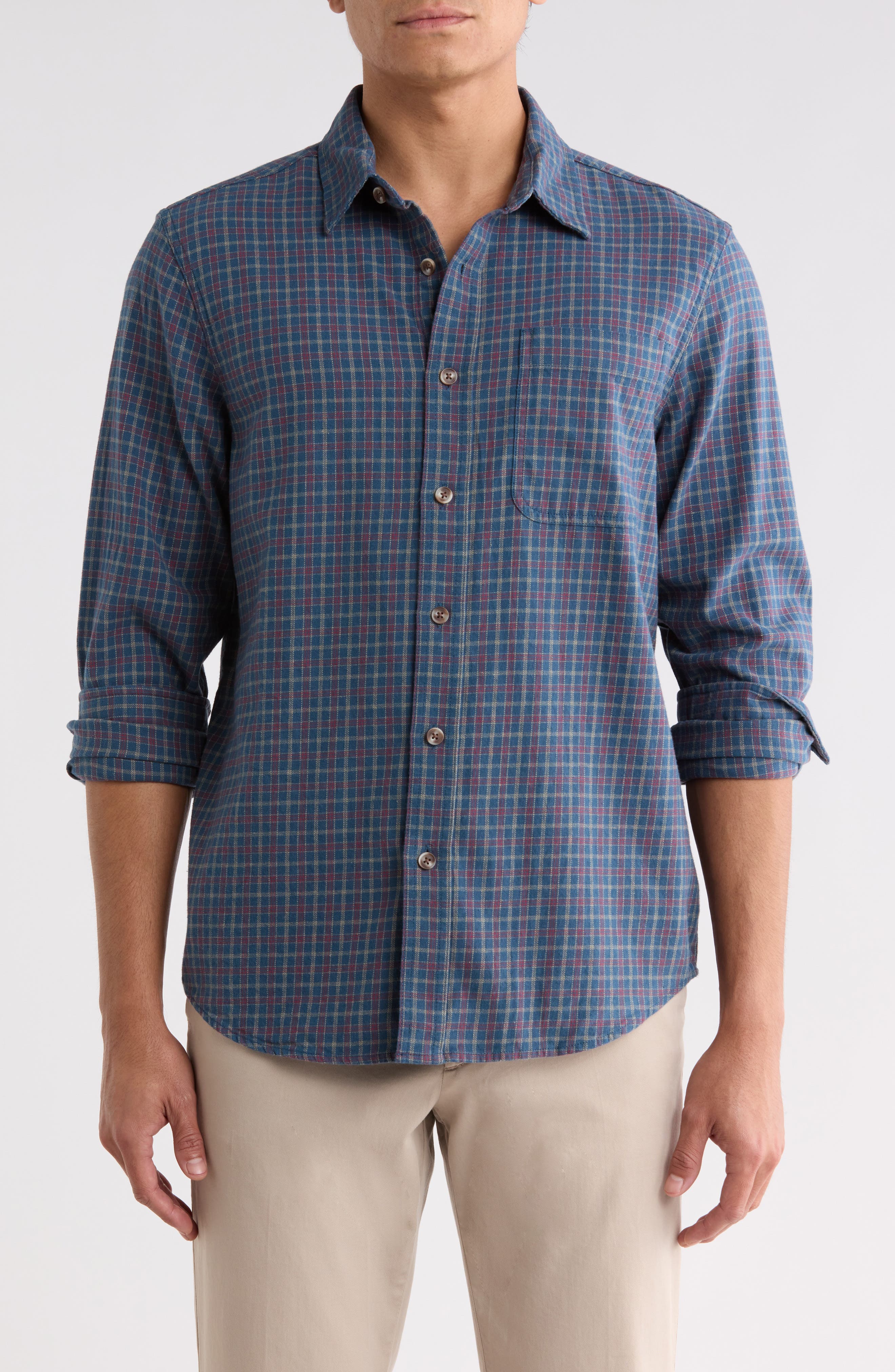 TEAL MONTE PLAID