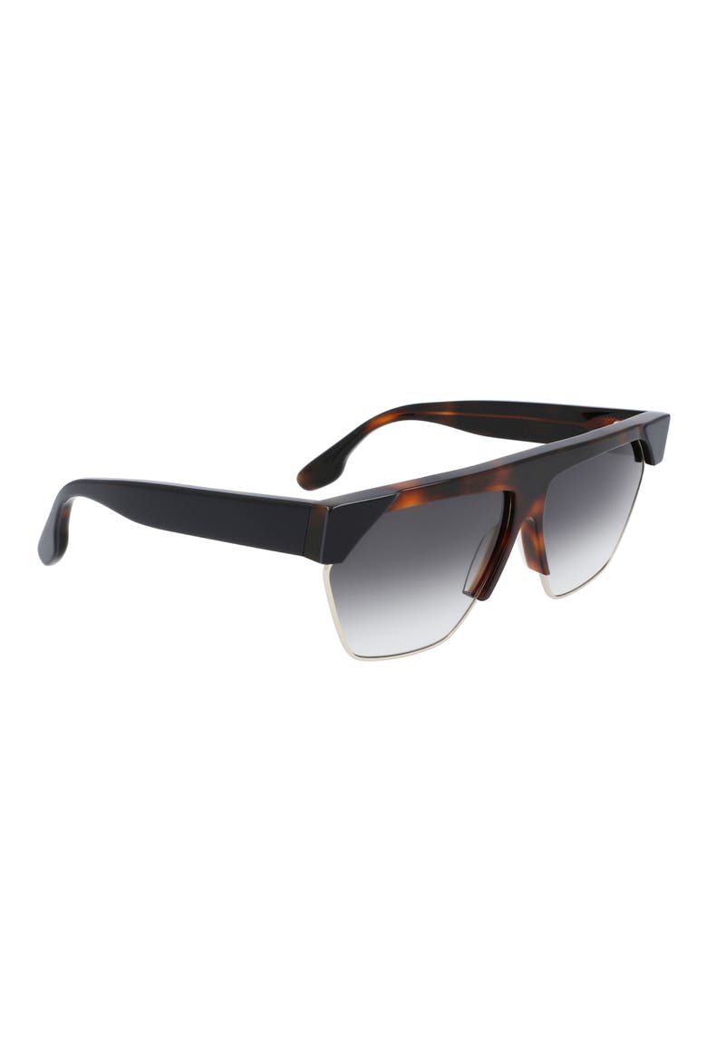 62mm Gradient Sunglasses, Alternate, color, BLACK/ TORTOISE