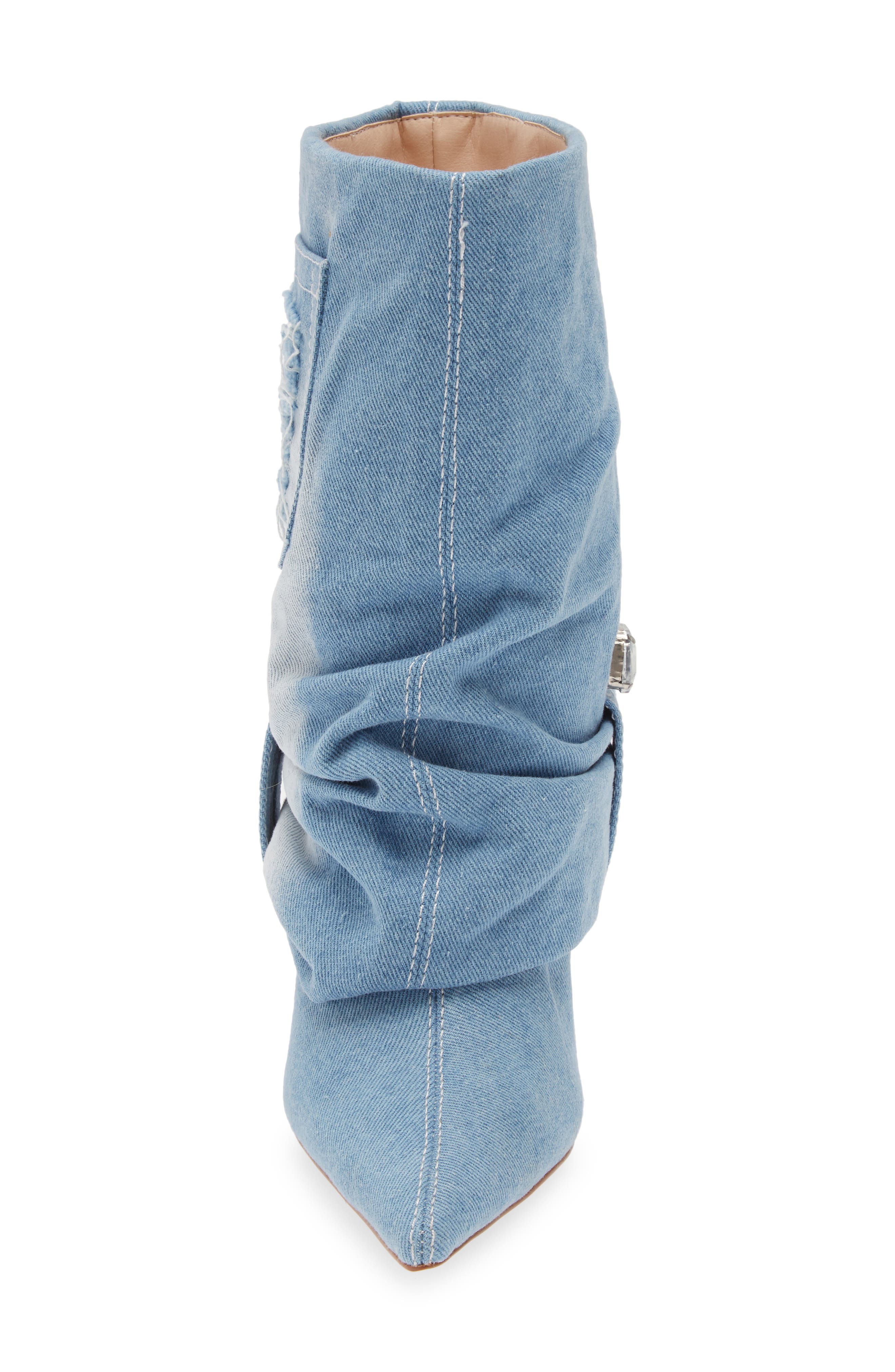 Fox Pointed Toe Bootie, Alternate, color, BLUE