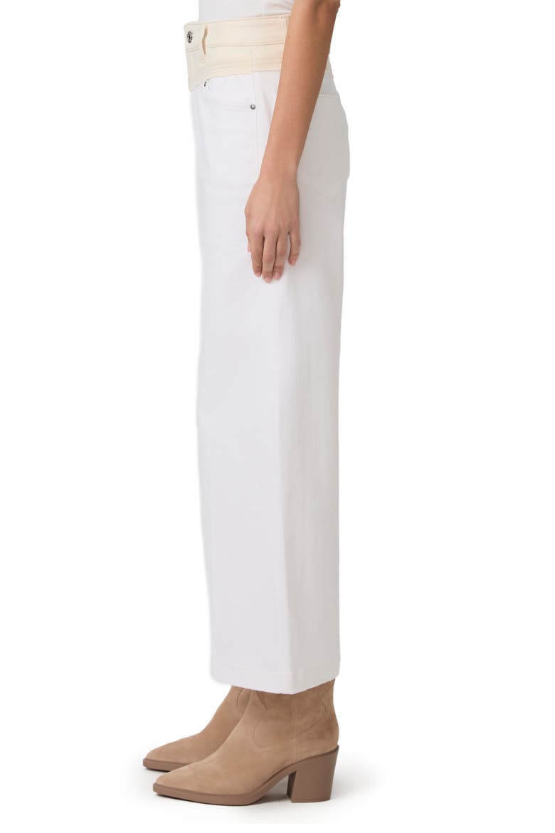 Harper V-Yoke High Waist Ankle Wide Leg Jeans, Alternate, color, CREAM/ WHITE DISTRESSED
