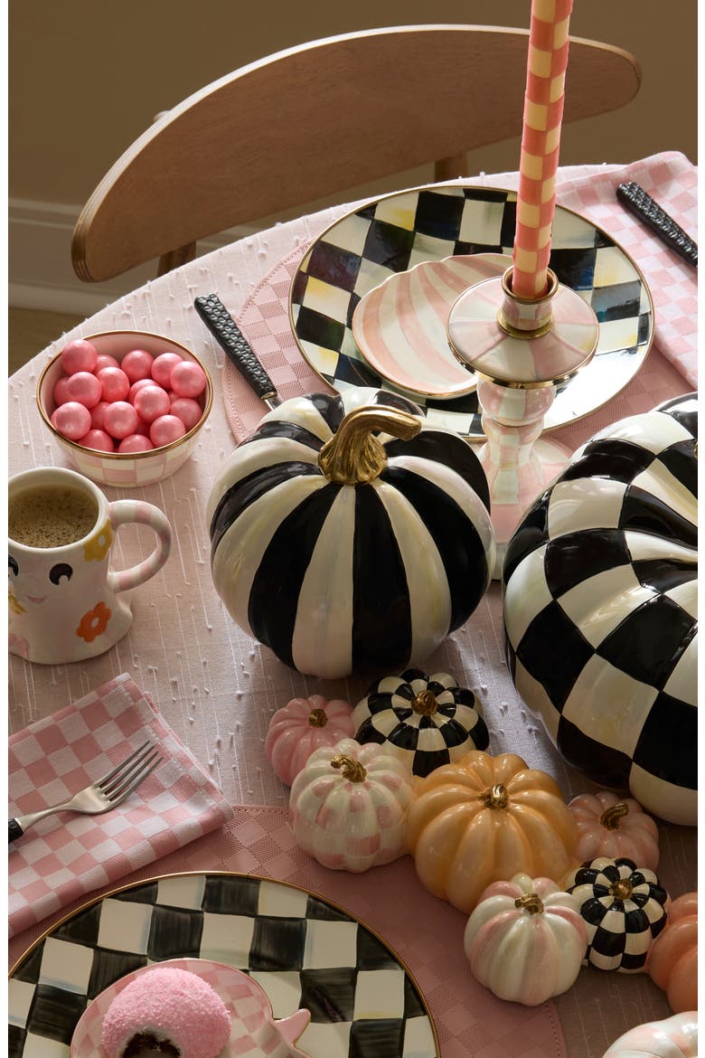 Courtly Stripe Small Pumpkin, Alternate, color, BLACK