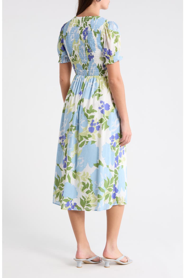 Tamry Smocked Midi Dress, Alternate, color, WHTE-BLUE-MULTI