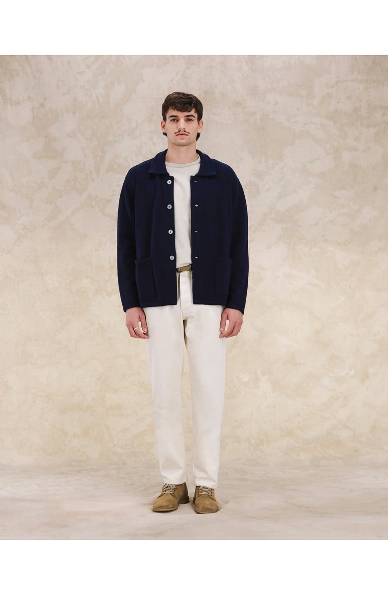 Fortela Beta Merino Wool Cardigan, Alternate, color, Navy Blue