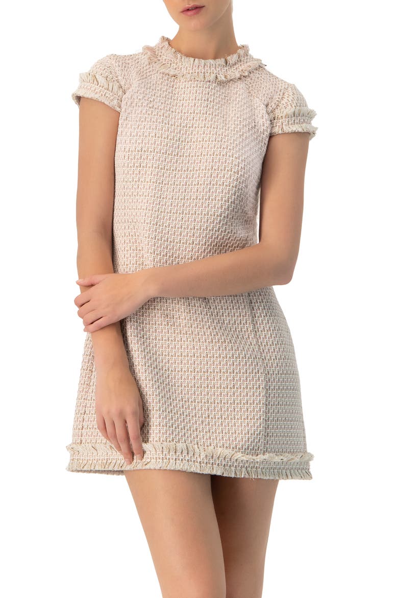 Frayed Hem Short Dress, Main, color, Multicolor