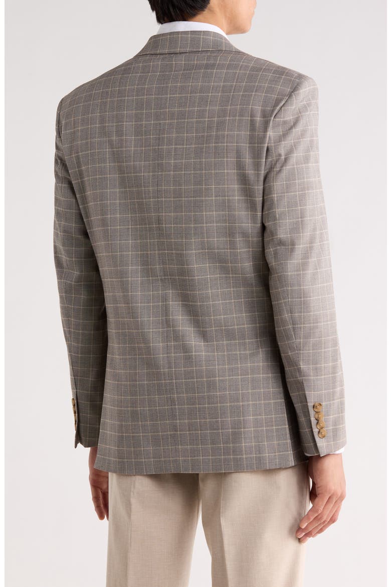 Trim Fit Twill Sport Coat, Alternate, color, TAN GLEN PLAID