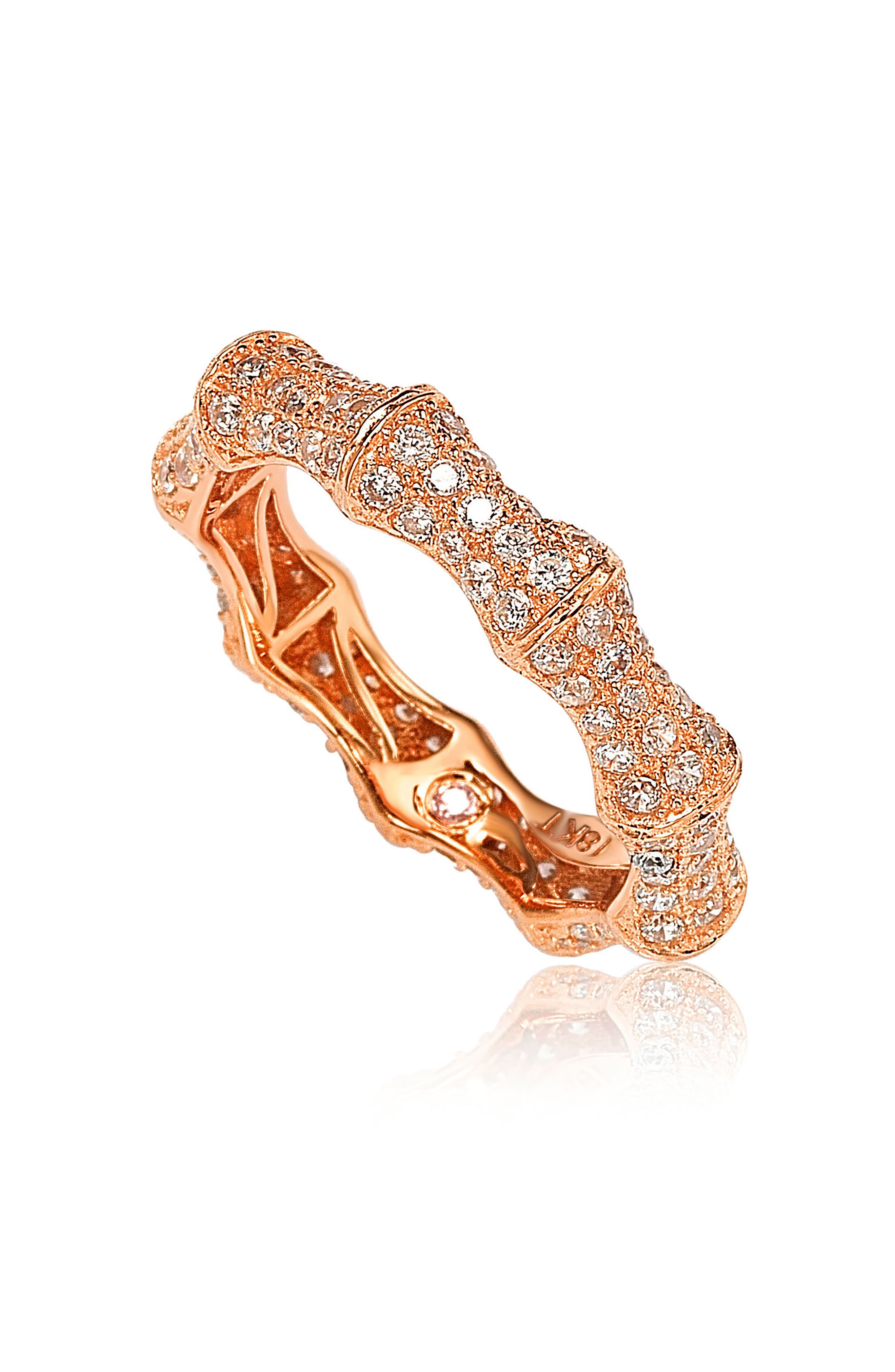 SUZY LEVIAN Pavé Cubic Zirconia Bamboo Eternity Ring (Women ...