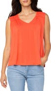 Liverpool Los Angeles Shirred Sleeveless Knit Top