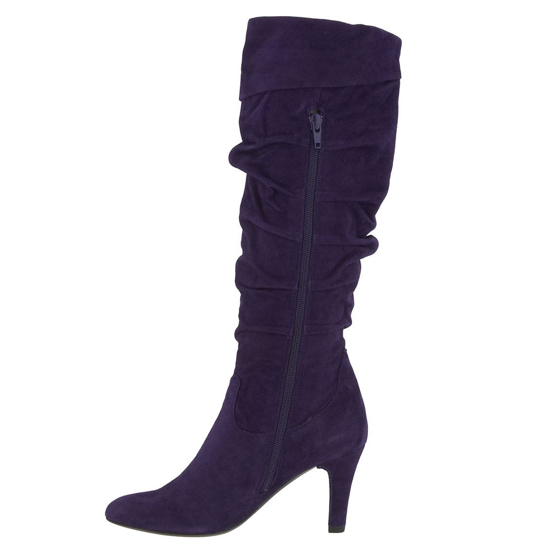 'Inka' Tall Boot, Alternate, color, DARK PURPLE SUEDE