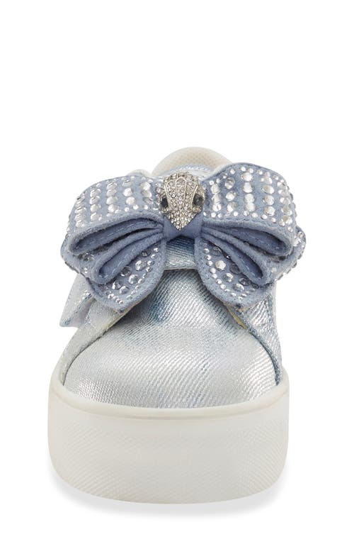 Kurt Geiger London Kids' Mini Laney Bow Sneaker In Denim