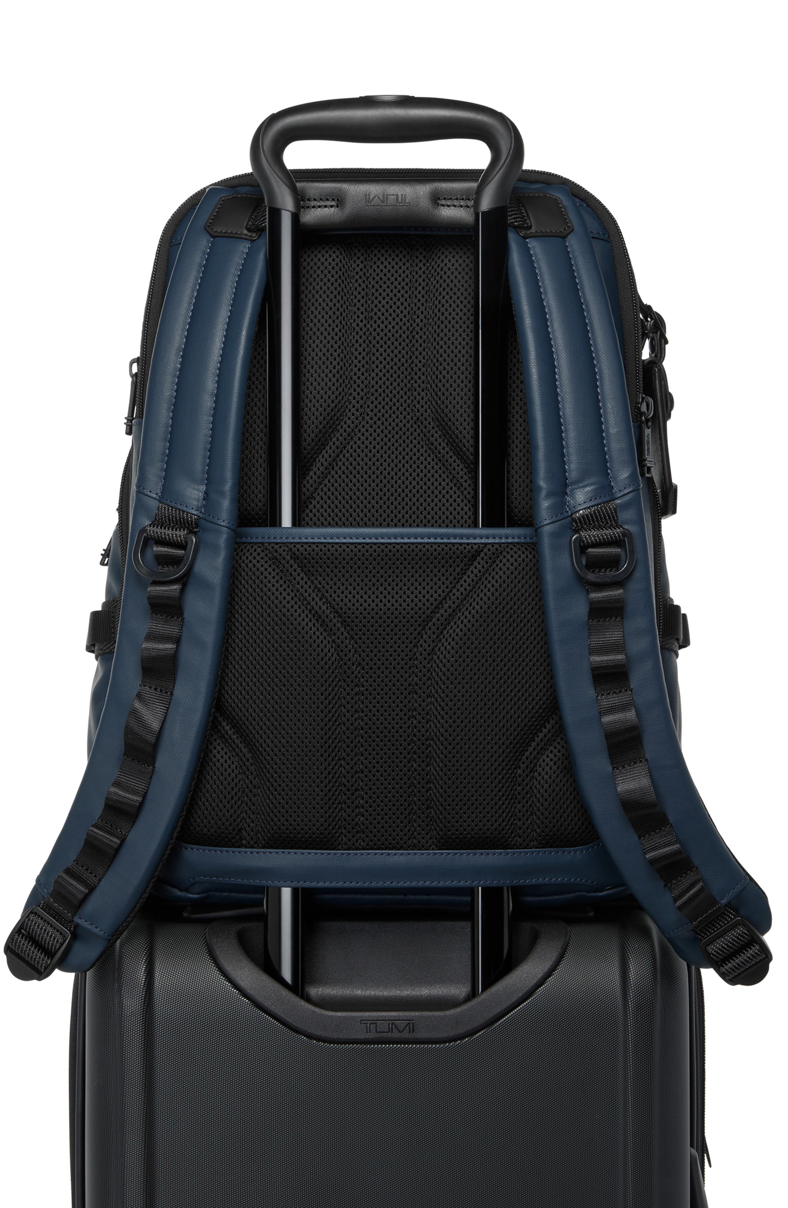 TUMI Alpha Bravo Navigation Backpack, Alternate, color, Navy Coated Canvas