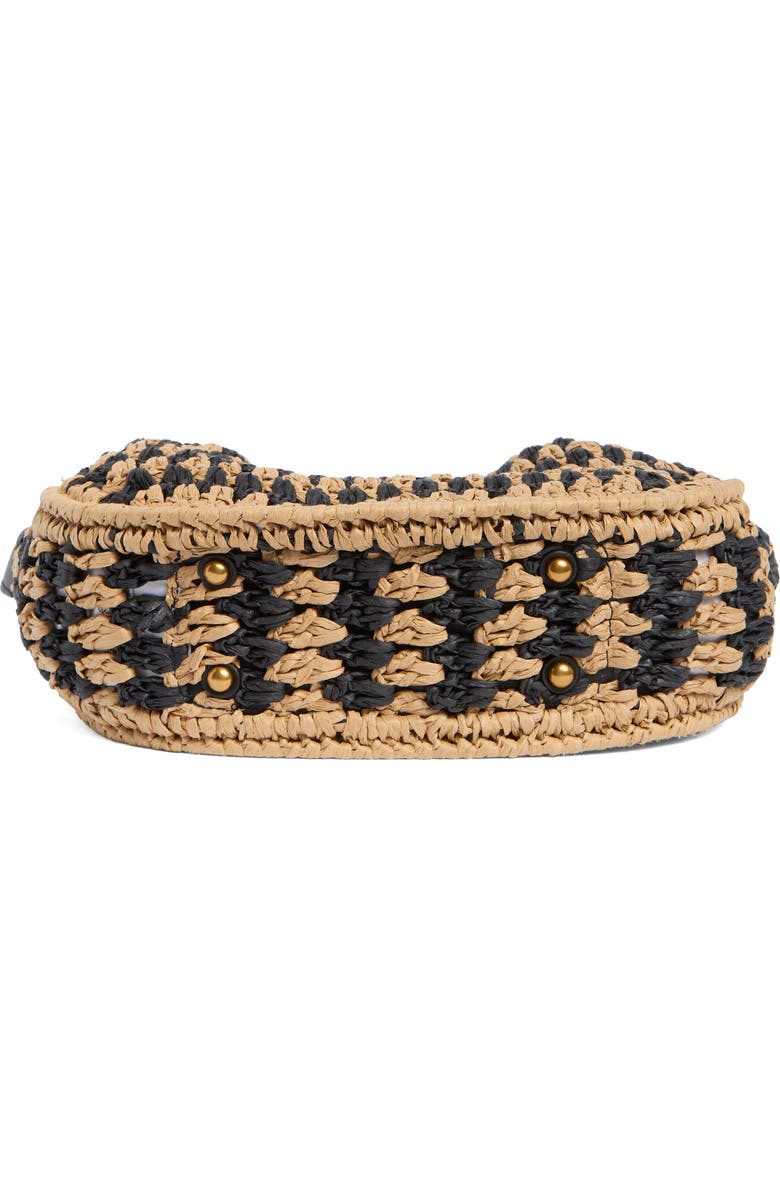 rag & bone River Raffia Crossbody Bag, Alternate, color, Black Mult