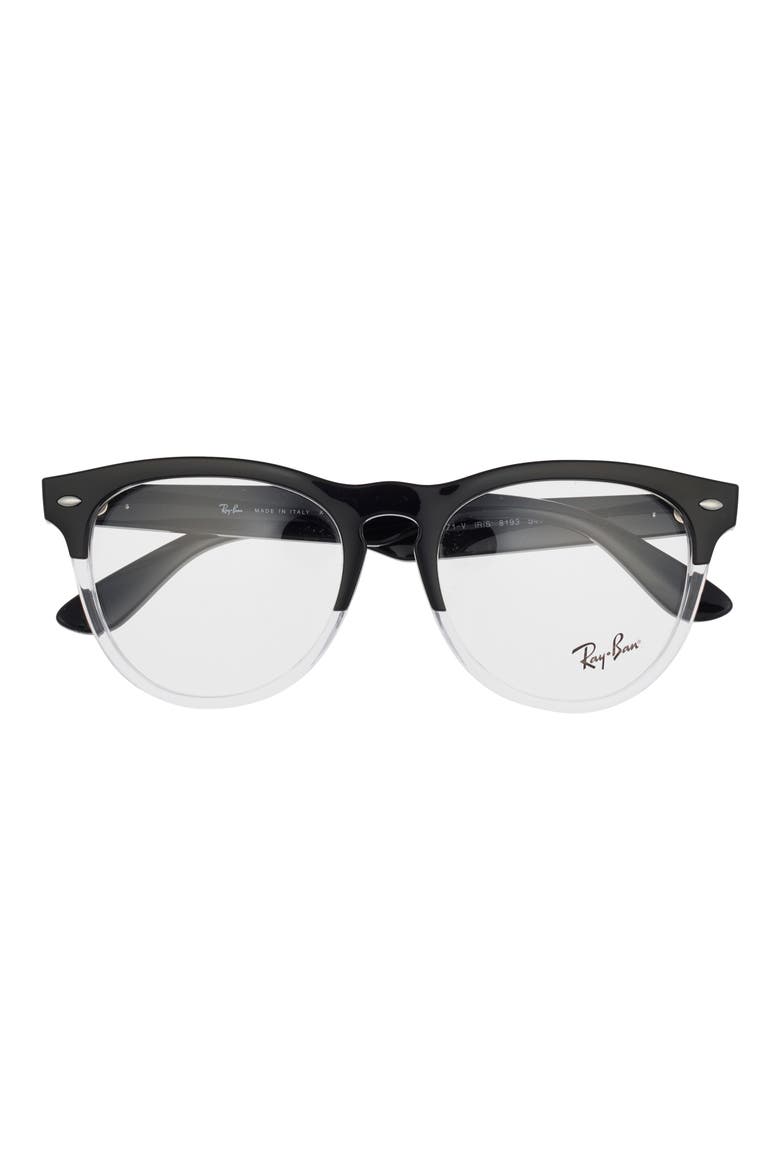 54mm Square Optical Glasses, Main, color, BLACK