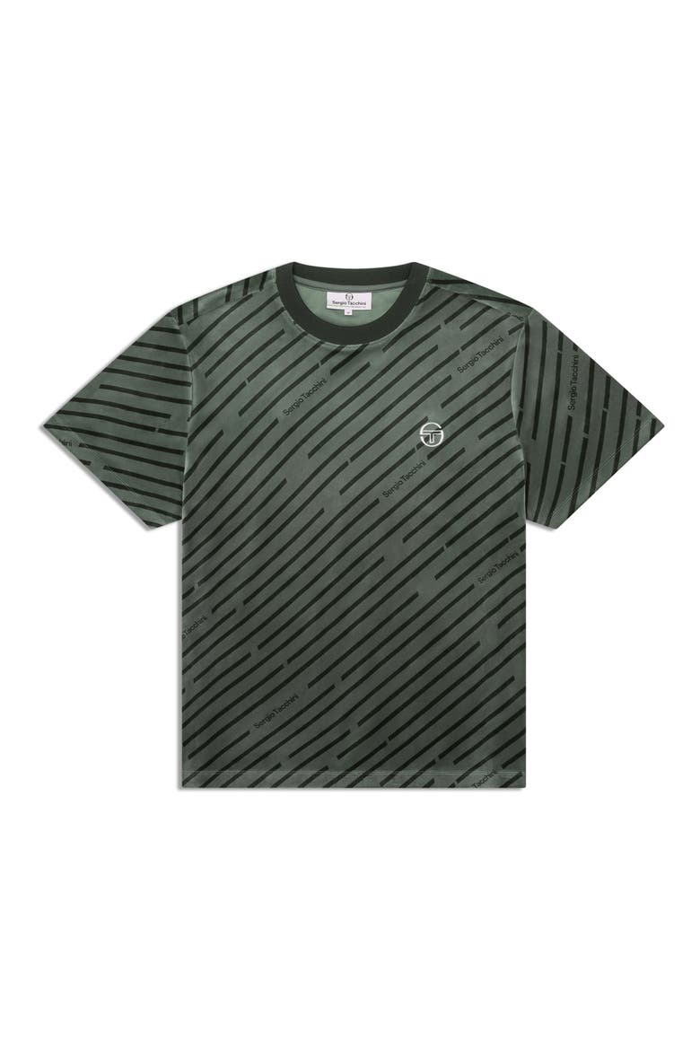 Obliquo Velour T-Shirt, Alternate, color, AGAVE GREEN