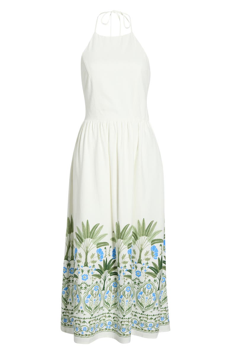 SUGARLIPS Senara Placed Print Halter Neck Dress, Main, color, 