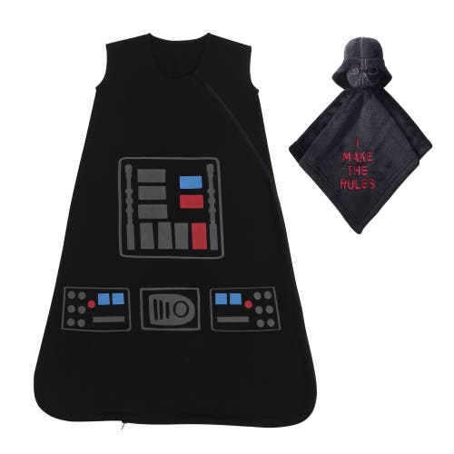 Lambs & Ivy Star Wars Darth Vader Wearable Blanket & Lovey Baby Gift Set – 2pc in Black at Nordstrom