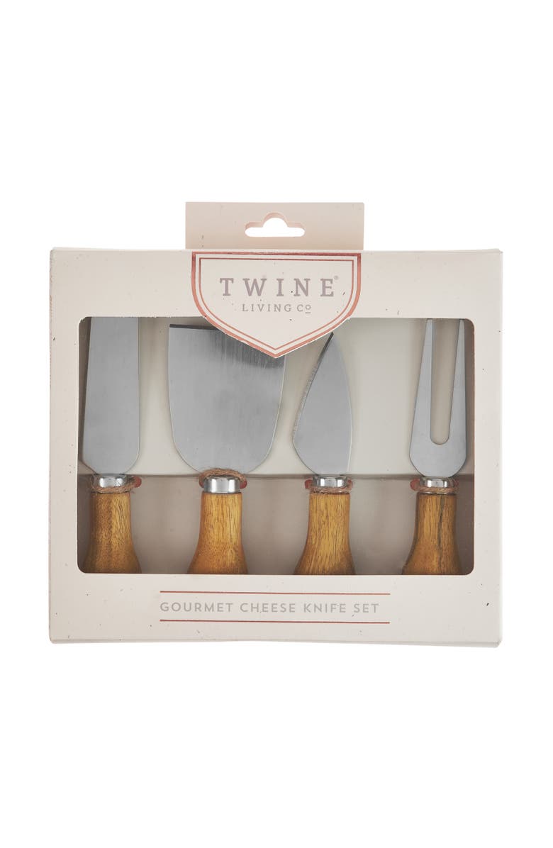TWINE Gourmet Cheese Knives Set of 4, Alternate, color, Wood