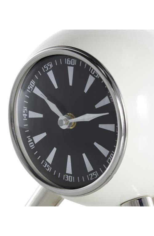 Vivian Lune Home Modern Aluminum Metal Clock In Silver