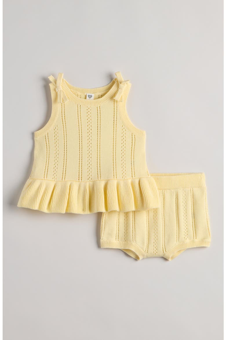 Sweater Tank & Shorts Set, Main, color, YELLOW CLOVER