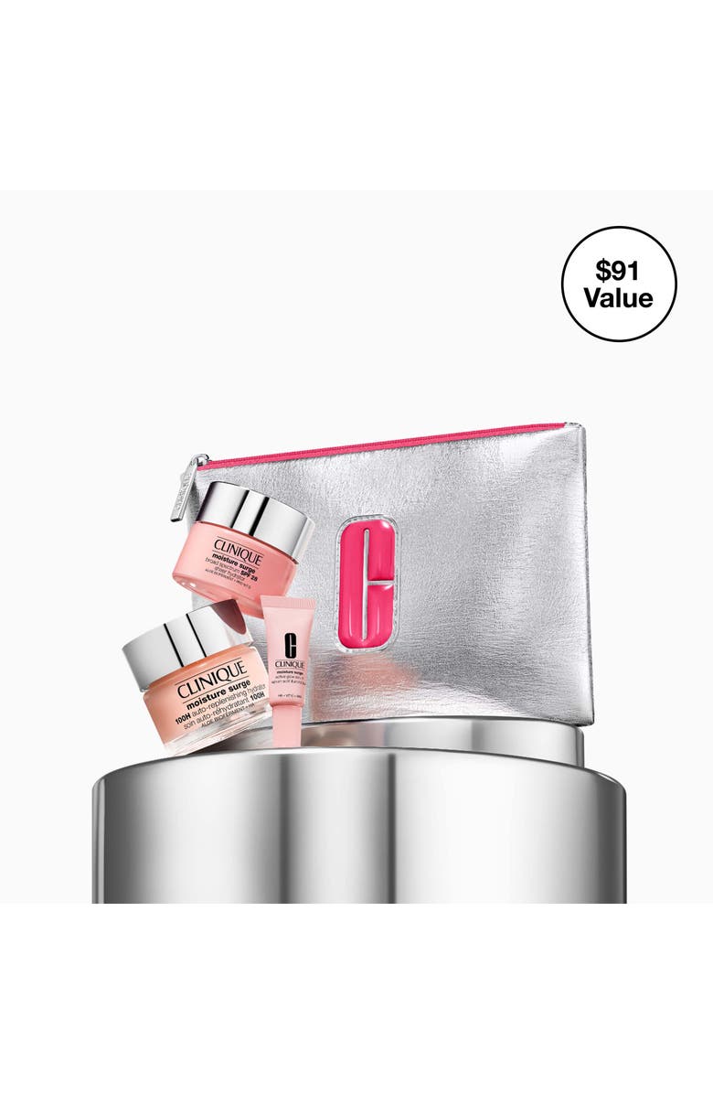Clinique Glow from AM to PM Moisture Surge Skincare Gift Set $91 Value, Alternate, color,