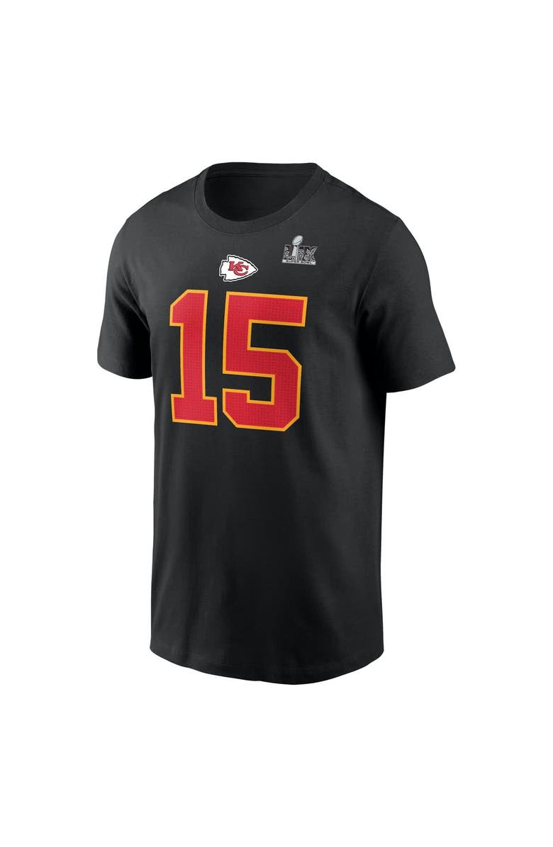 Nike Men's Nike Patrick Mahomes Black Kansas City Chiefs Super Bowl LIX Name & Number T-Shirt, Alternate, color, 