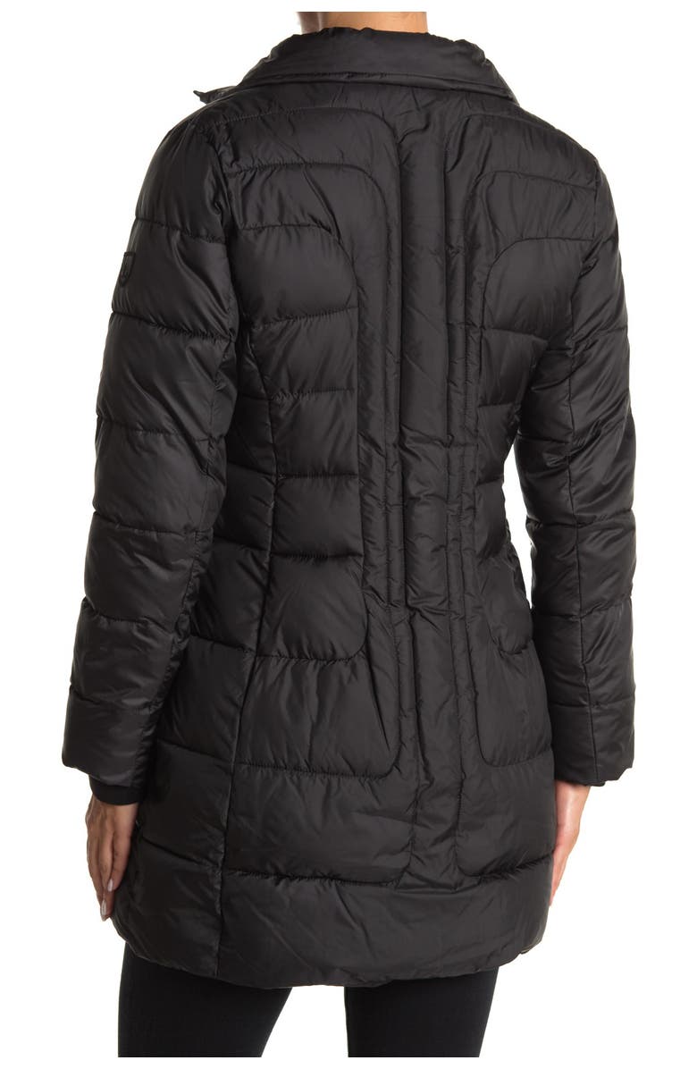 Larry Levine Faux Fur Hood & Faux Shearling Lined Puffer Jacket, Main, color, 