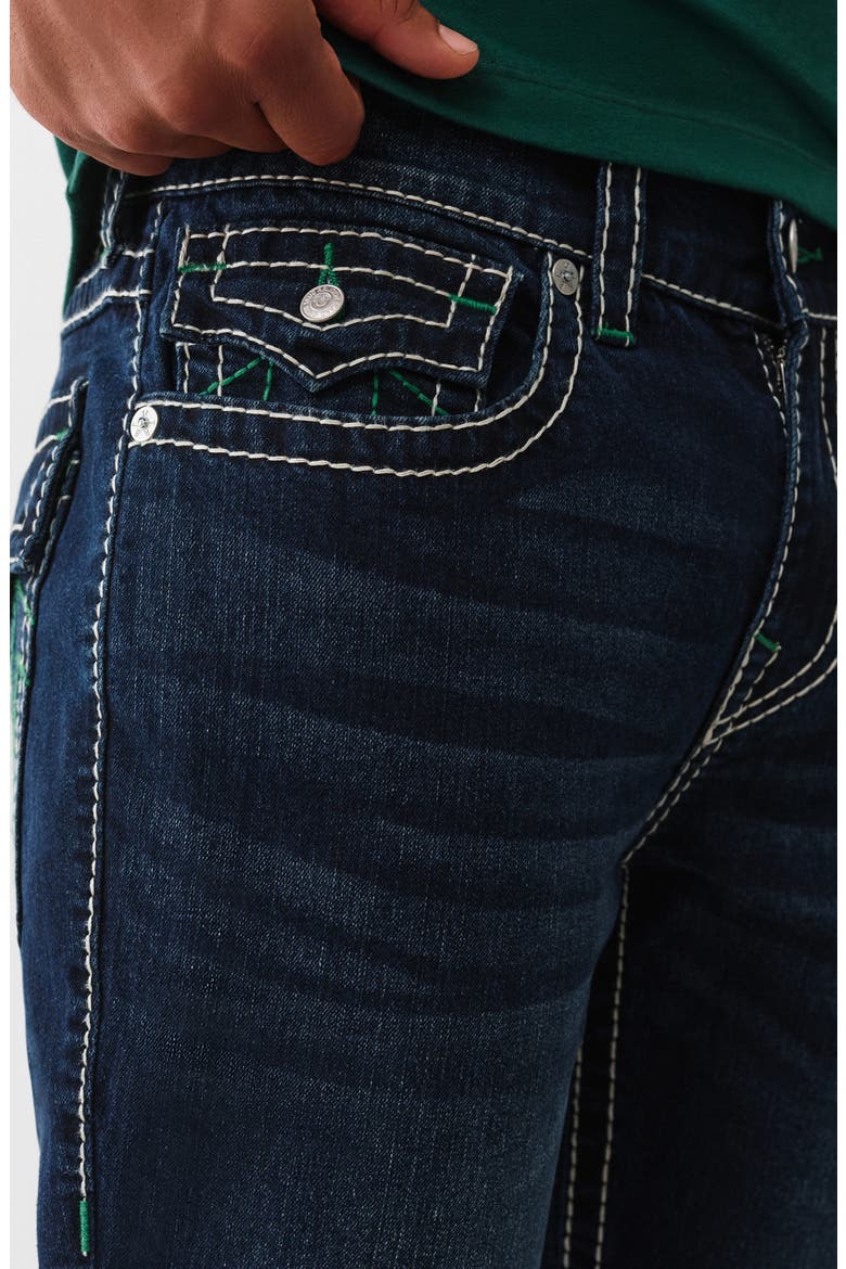 Geno Big T Flap Pocket Slim Jeans, Alternate, color, DARK MAHOGANY WOOD WASH