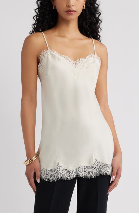 Lace Trim Satin Camisole