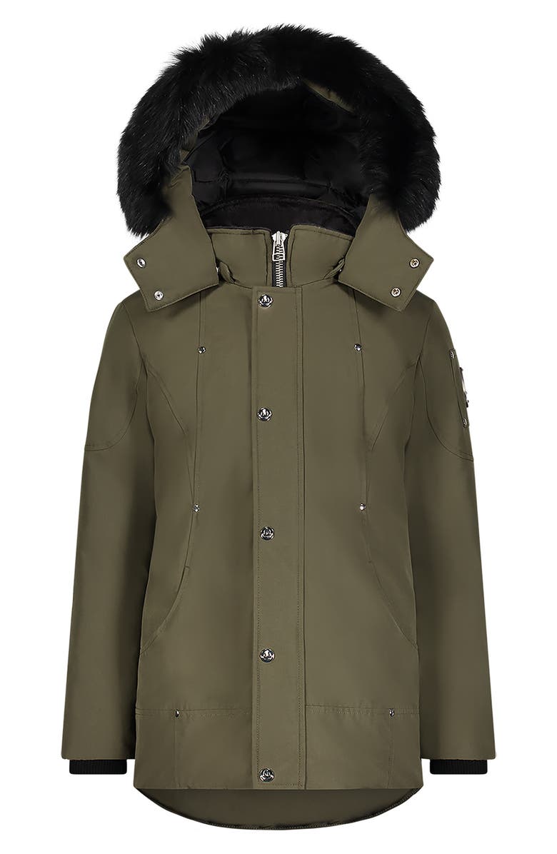 Moose Knuckles Hooded Parka with Genuine Fox Fur Trim, Main, color,